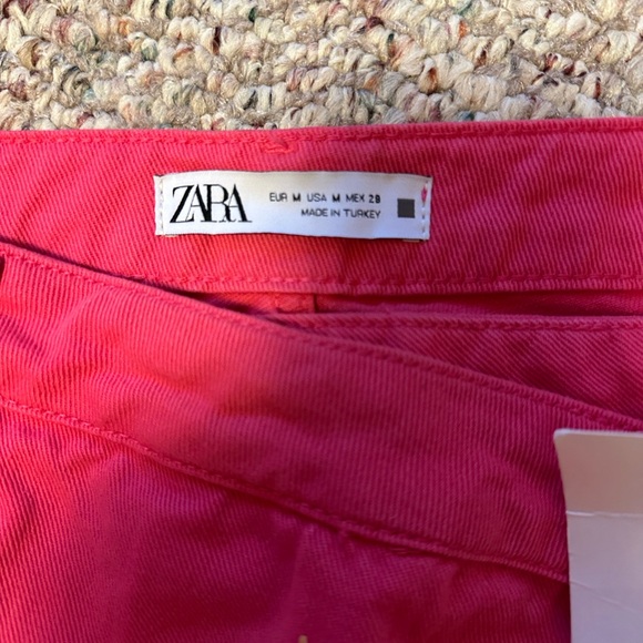 Zara Fuchsia Buttoned Skort 90s high waisted - Picture 4 of 4